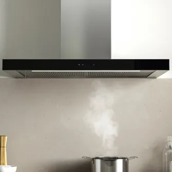 IKEA KULINARISK Hota perete, inox/sticla, 90 cm