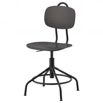 IKEA KULLABERG Scaun rotativ, negru