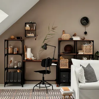IKEA KULLABERG Scaun rotativ, negru
