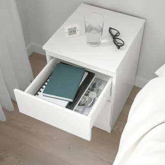 IKEA KULLEN Comoda 2 sertare, alb, 35x49 cm