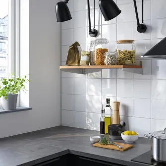 IKEA KUNGSFORS Polita, furnir frasin, 60 cm