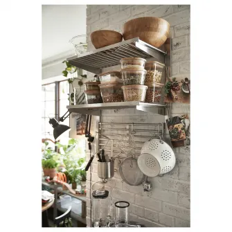 IKEA KUNGSFORS Sina suspendare+polita/gratar prt, inox