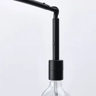 IKEA KUNGSHULT / SKAFTET Lampadar, arcuit, alb/negru
