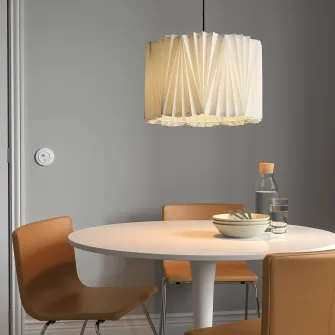 IKEA KUNGSHULT Abajur, plisat alb, 42 cm