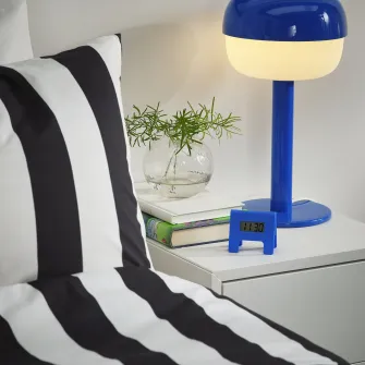 IKEA KUPONG Ceas cu alarma, albastru stralucitor, 7x6 cm