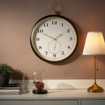 IKEA KUTTERSMYCKE Ceas perete, negru, 46 cm