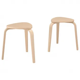 IKEA KYRRE Taburet, set 2 bucati, mesteacan