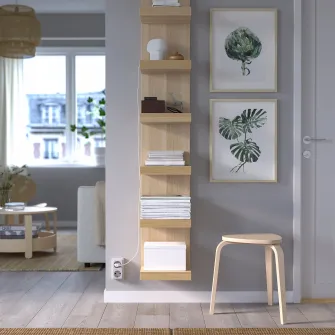 IKEA LACK Etajera suspendata, aspect stejar antichizat, 30x190 cm