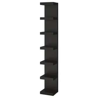 IKEA LACK Etajera suspendata, negru-maro, 30x190 cm