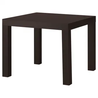 IKEA LACK Masuta cafea, negru-maro, 55x55 cm