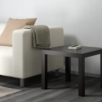 IKEA LACK Masuta cafea, negru-maro, 55x55 cm