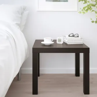 IKEA LACK Masuta cafea, negru-maro, 55x55 cm