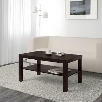 IKEA LACK Masuta cafea, negru-maro, 90x55 cm