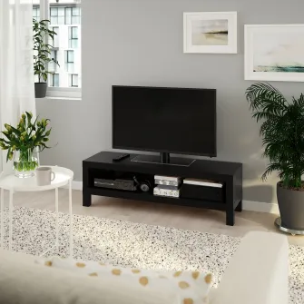 IKEA LACK Comoda TV, negru-maro, 120x35x36 cm
