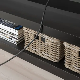 IKEA LACK Comoda TV, negru-maro, 120x35x36 cm