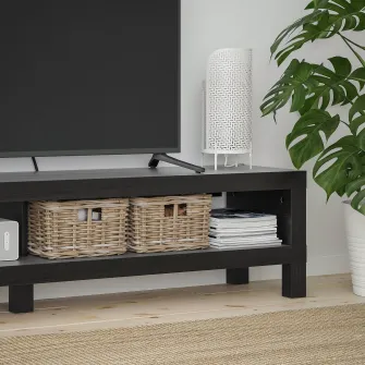 IKEA LACK Comoda TV, negru-maro, 160x35x36 cm