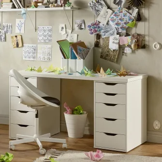 IKEA LAGKAPTEN / ALEX Birou, alb, 140x60 cm