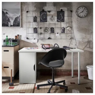 IKEA LAGKAPTEN / ALEX Birou, alb, 140x60 cm