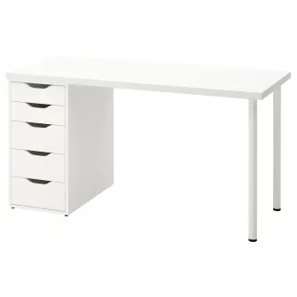 IKEA LAGKAPTEN / ALEX Birou, alb, 140x60 cm