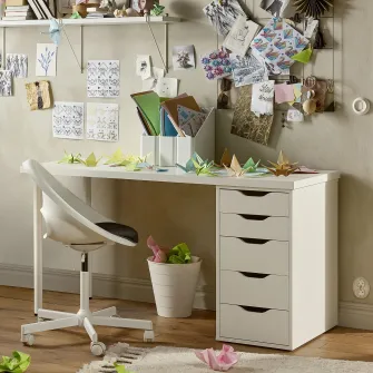 IKEA LAGKAPTEN / ALEX Birou, alb, 140x60 cm