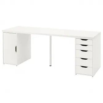 IKEA LAGKAPTEN / ALEX Birou, alb, 200x60 cm