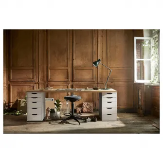 IKEA LAGKAPTEN / ALEX Birou, stejar vopsit alb/alb, 200x60 cm