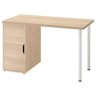 IKEA LAGKAPTEN / ALEX Birou, vopsit alb/aspect stejar alb, 120x60 cm