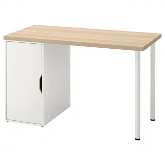 IKEA LAGKAPTEN / ALEX Birou, vopsit alb/aspect stejar alb, 120x60 cm