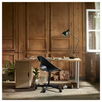 IKEA LAGKAPTEN / ALEX Birou, vopsit alb/aspect stejar alb, 140x60 cm