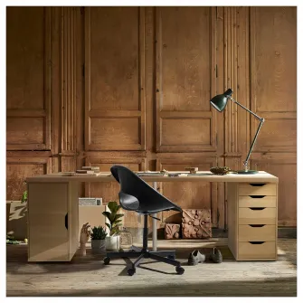 IKEA LAGKAPTEN / ALEX Birou, vopsit alb/aspect stejar alb, 200x60 cm