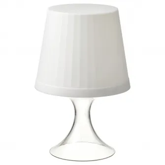 IKEA LAMPAN Veioza LED portabila, cu baterii culoare adaptabila/exterior alb, 24 cm