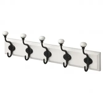 IKEA LANDKRABBA Cuier 5 agatatori, alb, 50 cm