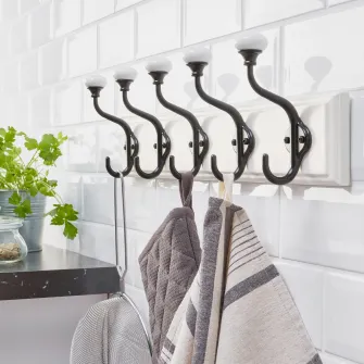 IKEA LANDKRABBA Cuier 5 agatatori, alb, 50 cm