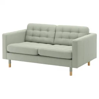 IKEA LANDSKRONA Canapea 2 locuri, Gunnared verde deschis/lemn
