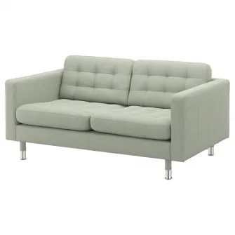 IKEA LANDSKRONA Canapea 2 locuri, Gunnared verde deschis/metal
