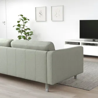 IKEA LANDSKRONA Canapea 2 locuri, Gunnared verde deschis/metal