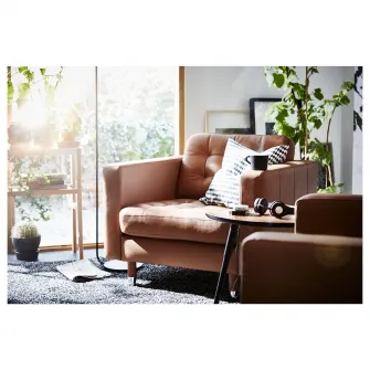 IKEA LANDSKRONA Fotoliu, Grann/Bomstad maro-auriu/metal