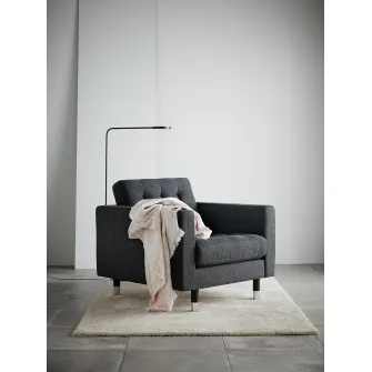 IKEA LANDSKRONA Fotoliu, Gunnared gri inchis/metal
