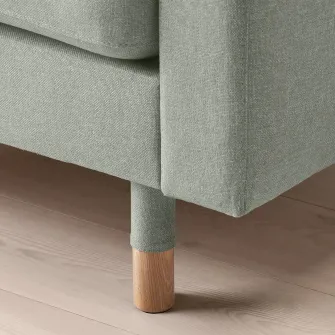 IKEA LANDSKRONA Sezlong complementar, Gunnared verde deschis/lemn
