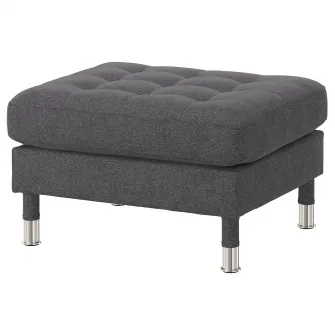 IKEA LANDSKRONA Taburet, Gunnared gri inchis/metal