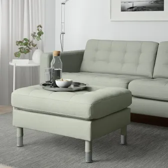 IKEA LANDSKRONA Taburet, Gunnared verde deschis/metal