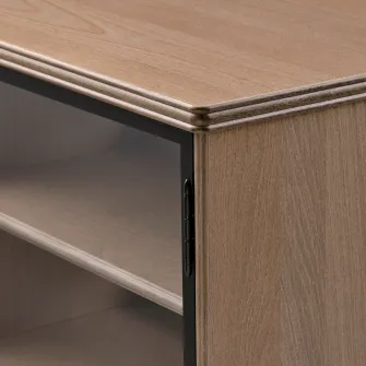 IKEA LANESUND Ansamblu depozitare TV, gri-maro, 282x47x152 cm