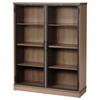 IKEA LANESUND Corp cu usa de sticla, gri-maro, 121x37x152 cm