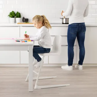 IKEA LANGUR Scaun junior, alb