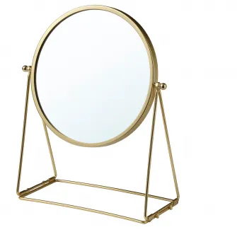 IKEA LASSBYN Oglinda de masa, auriu, 17 cm
