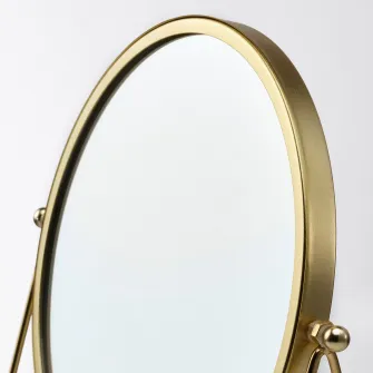 IKEA LASSBYN Oglinda de masa, auriu, 17 cm