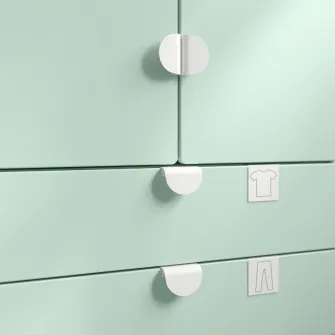 IKEA LATMASK Maner cu clips, alb, 60 mm 2 buc.