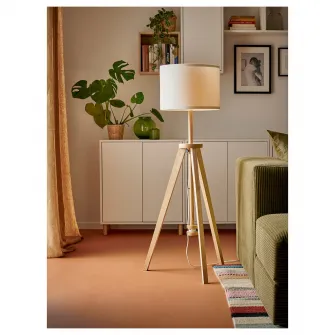IKEA LAUTERS Lampadar, frasin/alb