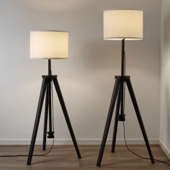 IKEA LAUTERS Lampadar, maro frasin/alb