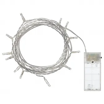 IKEA LEDFYR Ghirlanda LED 12 becuri, interior/cu baterii argintiu